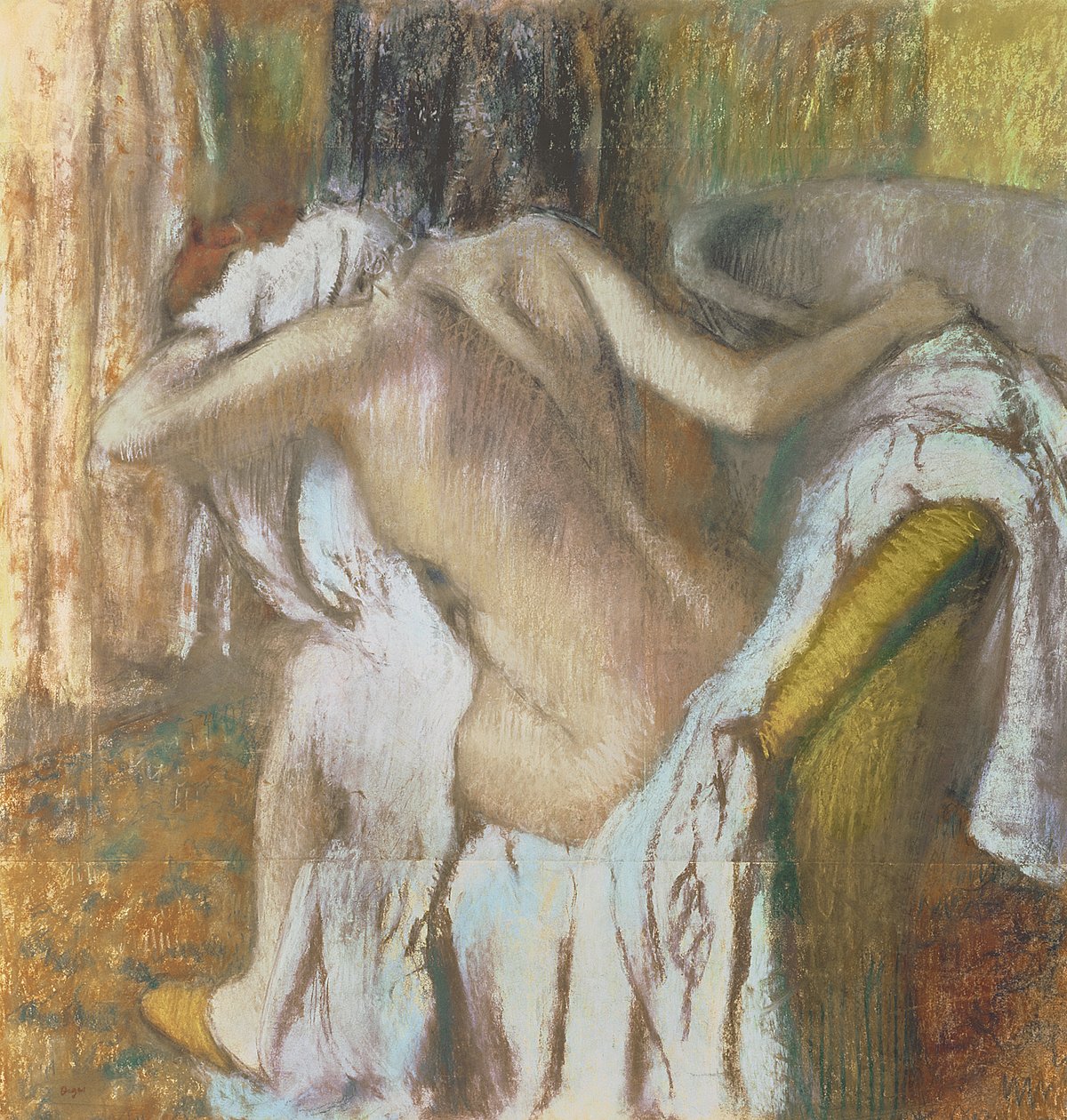 Femme se séchant, vers 1888-92 (détail) - Edgar Degas