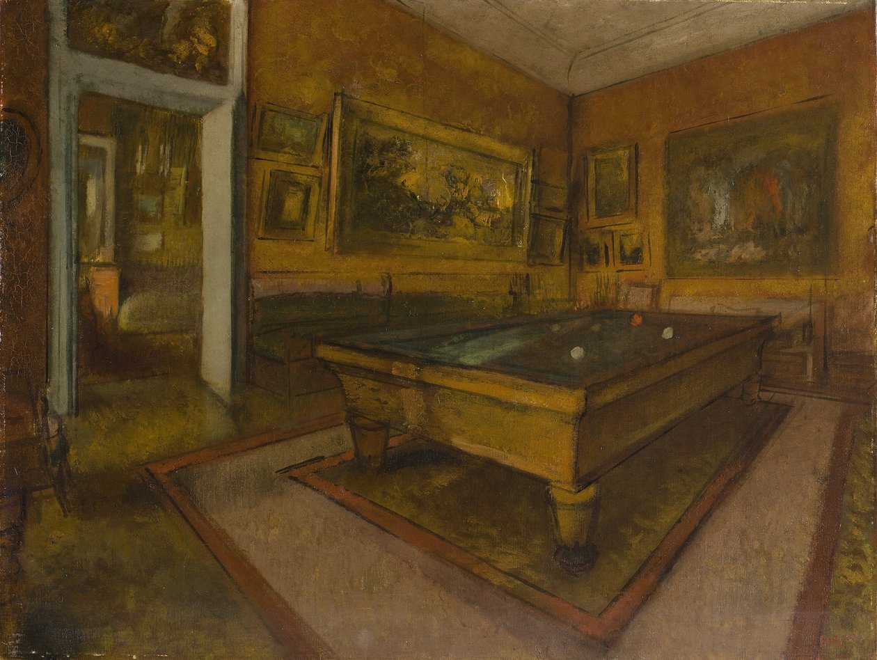 Salle de billard à Ménil-Hubert - Edgar Degas