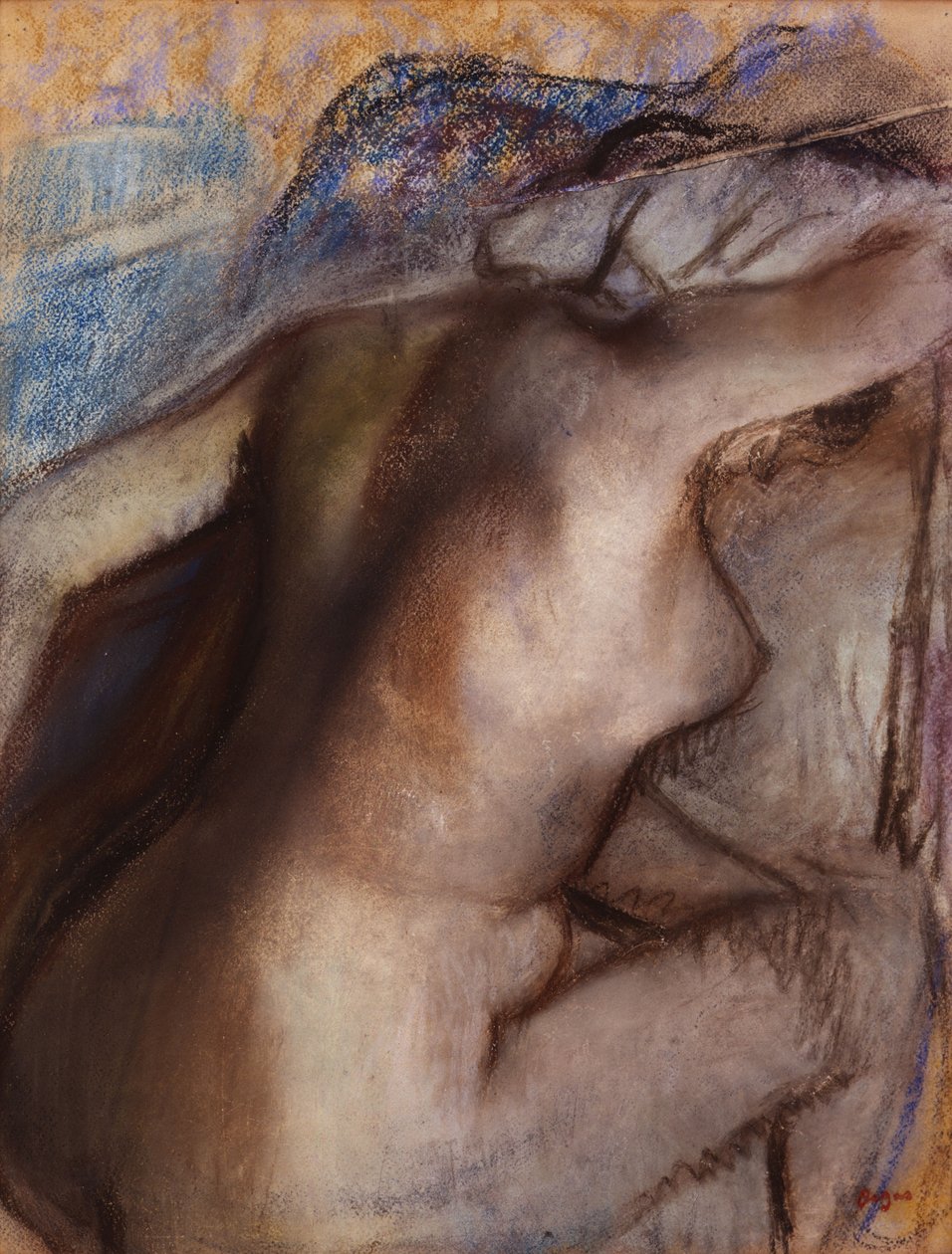 Après le bain, femme se séchant - Edgar Degas
