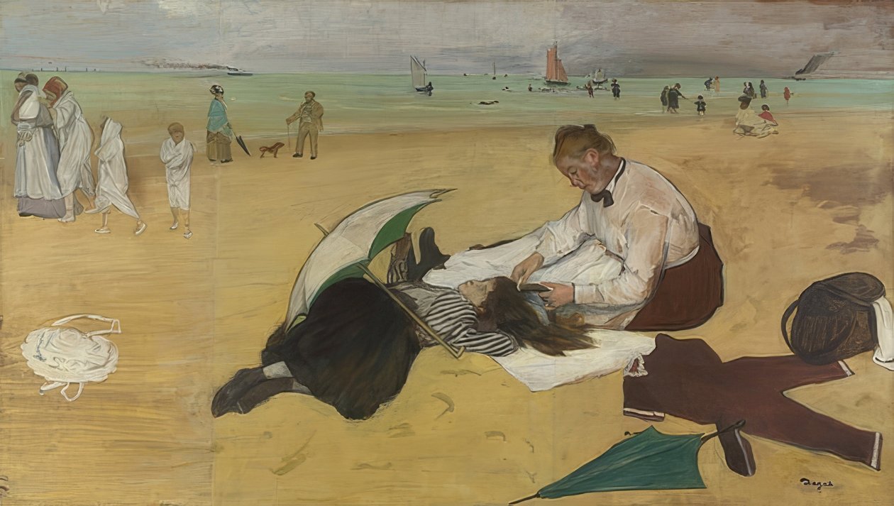 Sur la plage - Edgar Degas