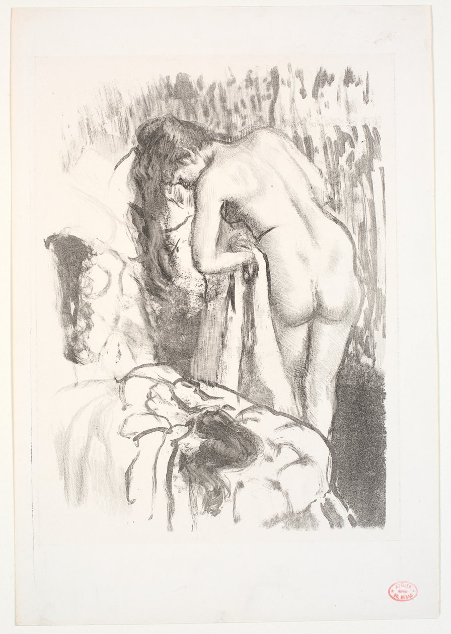 Femme nue debout à sa toilette