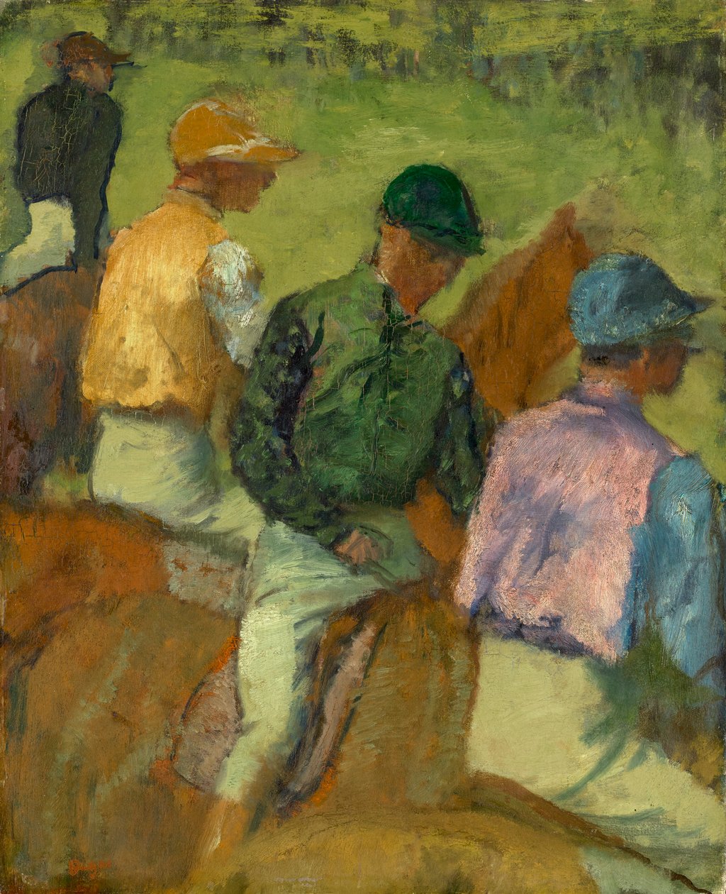 Quatre jockeys - Edgar Degas