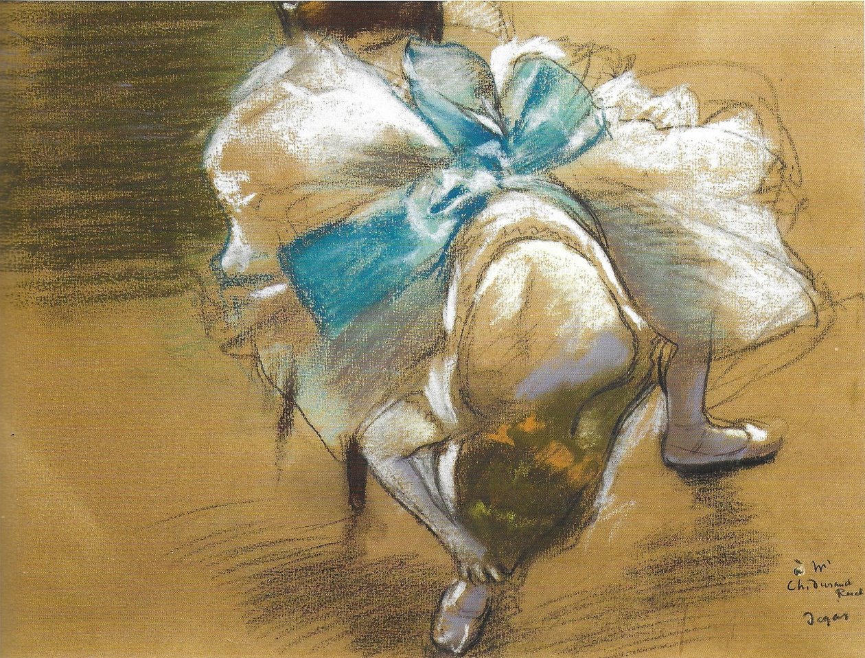 French: Danseuse rattachant son chausson - Edgar Degas