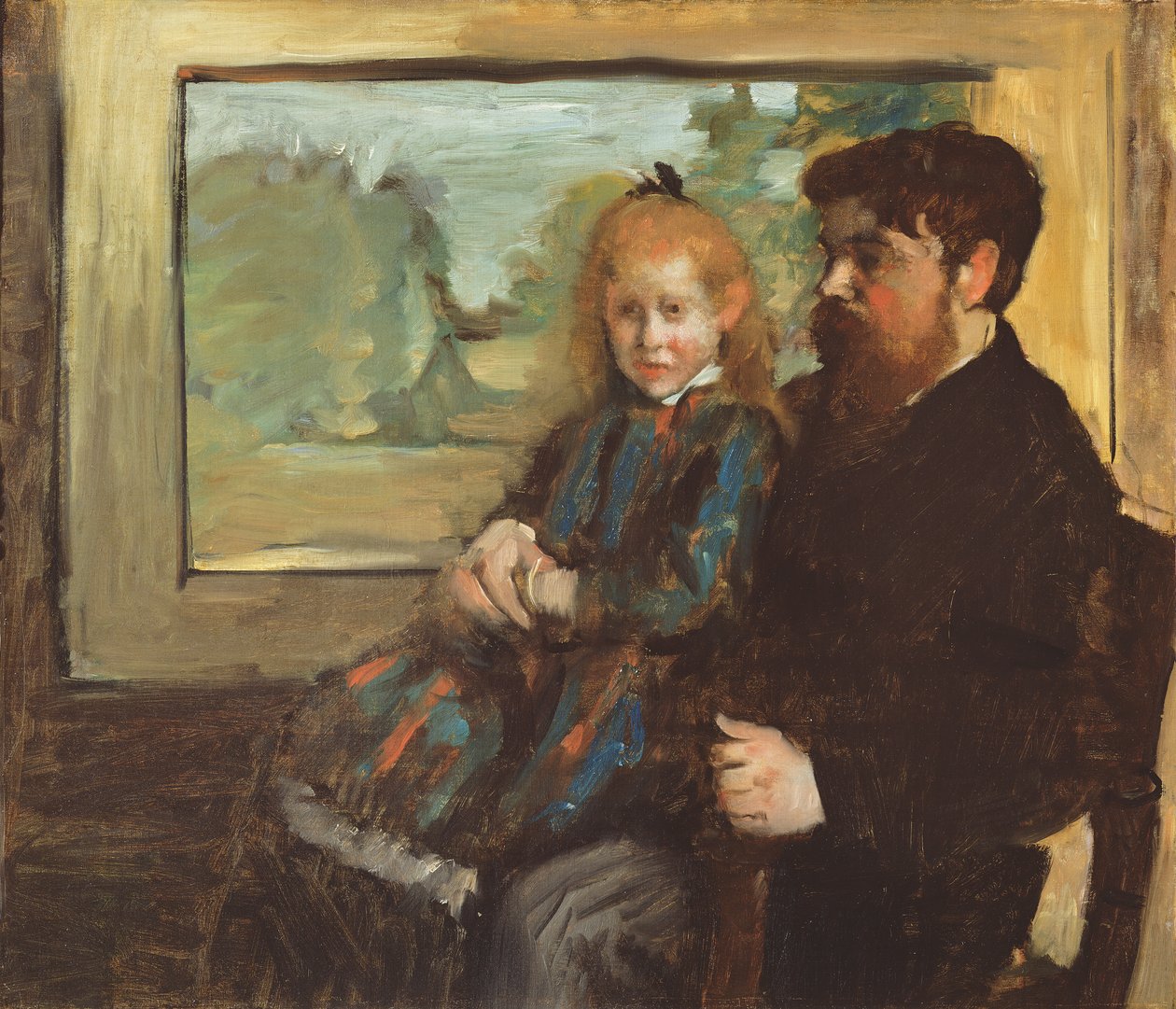 Henri Rouart et sa Fille Hélène - Edgar Degas