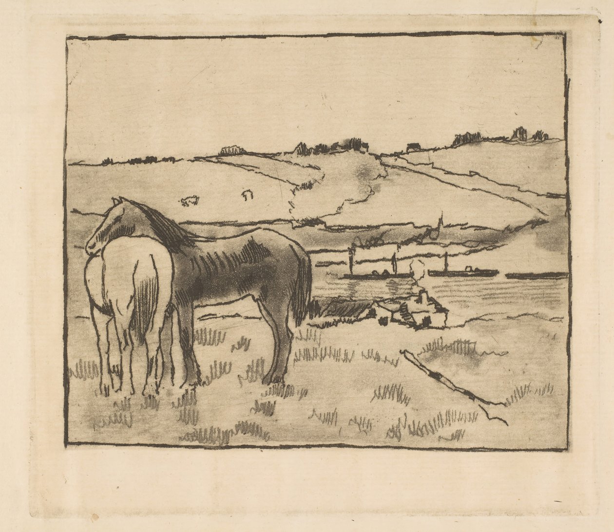 Chevaux dans le pré, 1891-92 - Edgar Degas