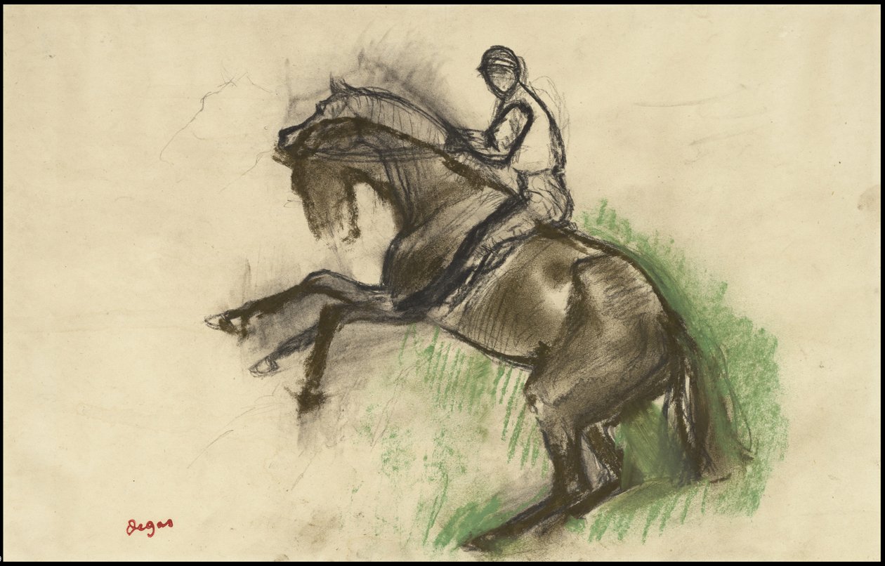 Jockey sur un cheval cabré - Edgar Degas