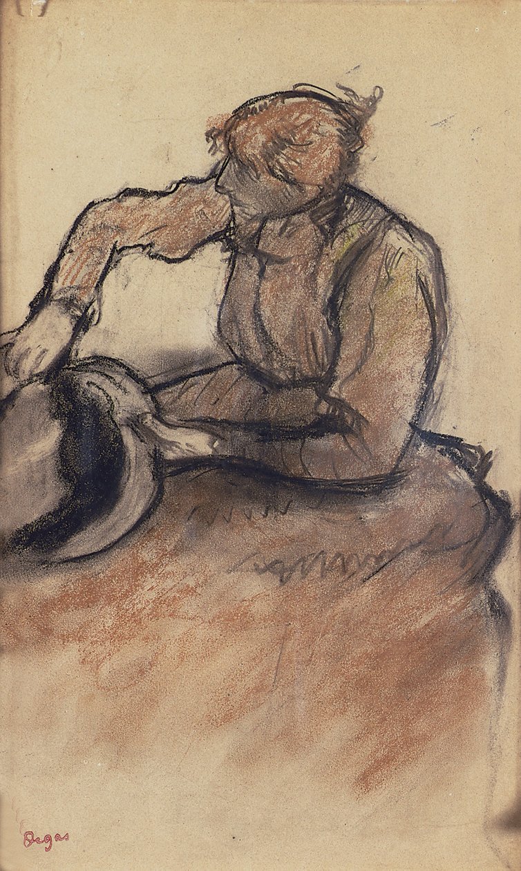 Modiste ajustant un chapeau - Edgar Degas