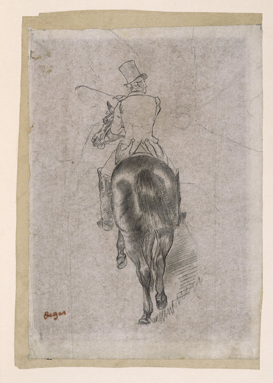 Éperonnant le cheval - Edgar Degas