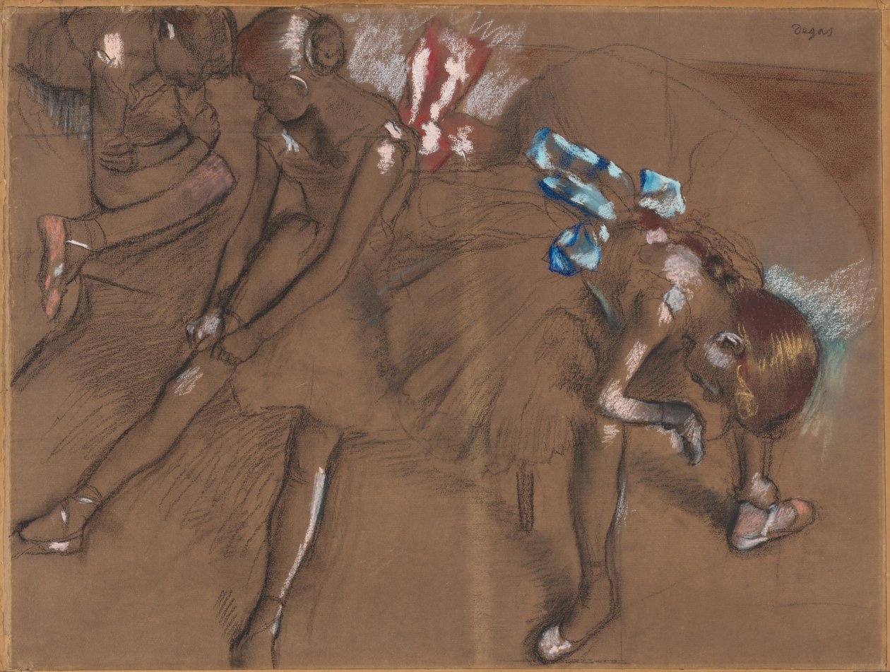 Trois danseurs se reposant - Edgar Degas