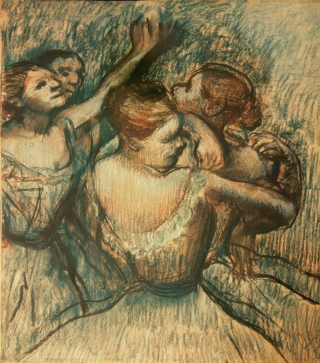 Quatre danseuses en demi-figure - Edgar Degas