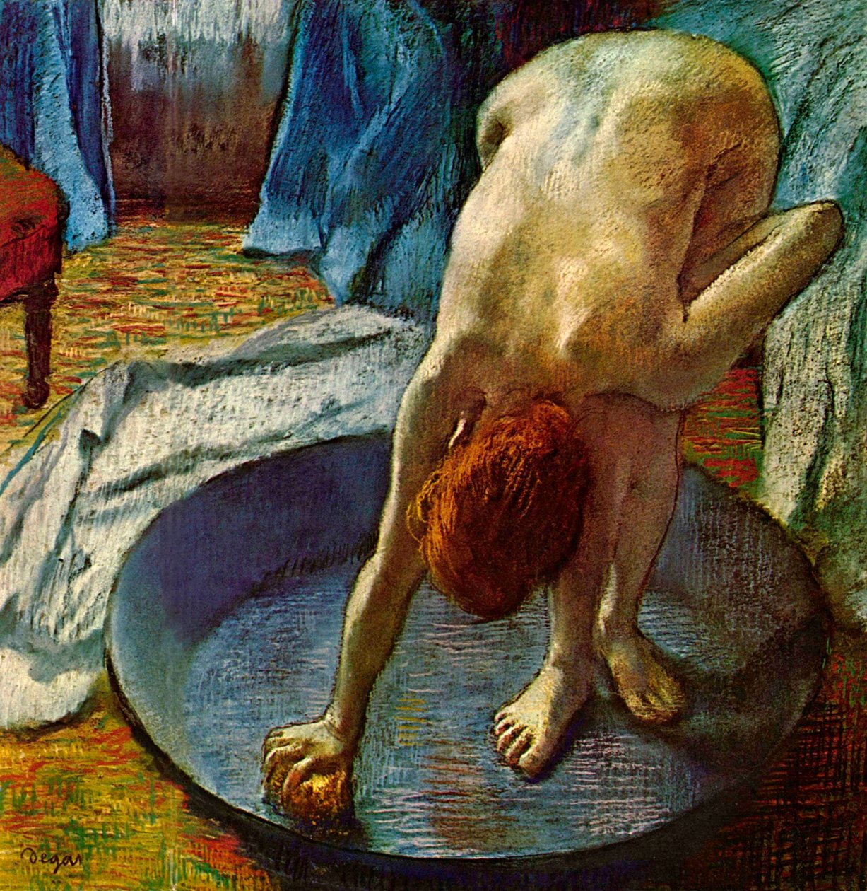 Femme dans une baignoire - Edgar Degas