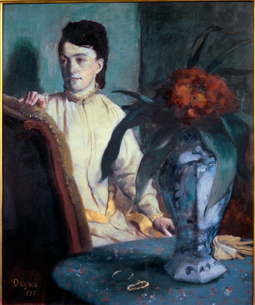 Femme avec un vase chinois - Edgar Degas