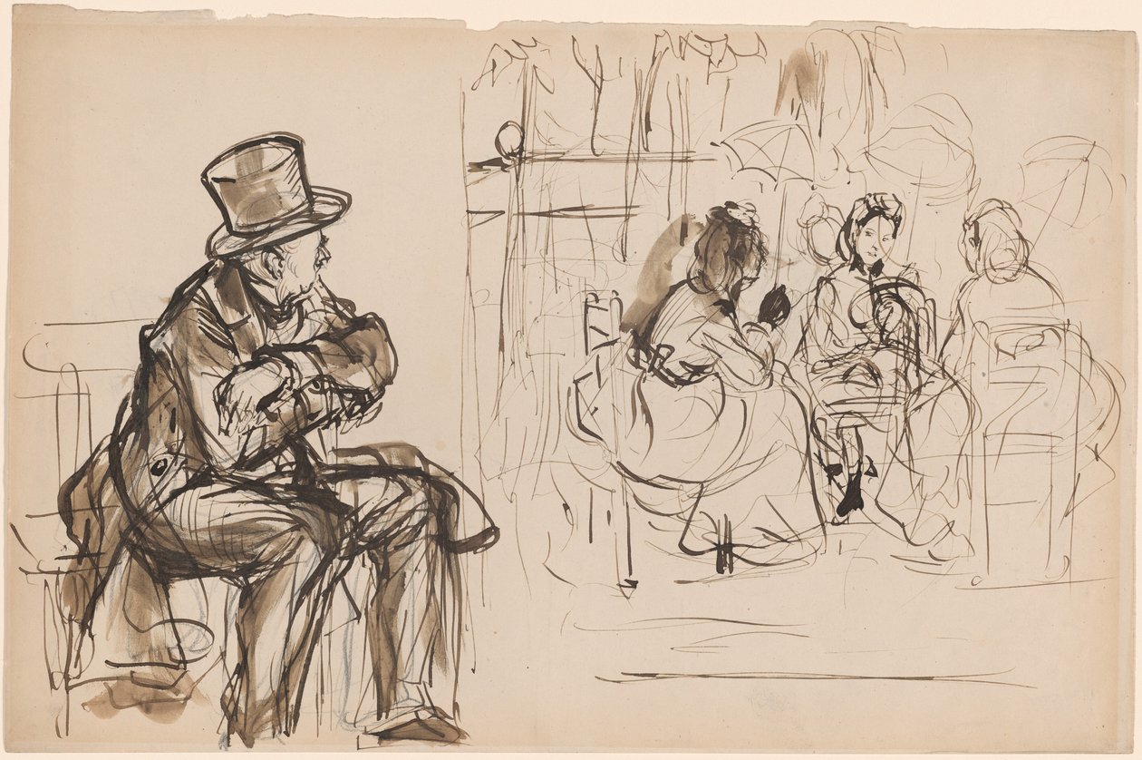 Scène dans un café parisien - Edme Alexis Alfred Dehodencq