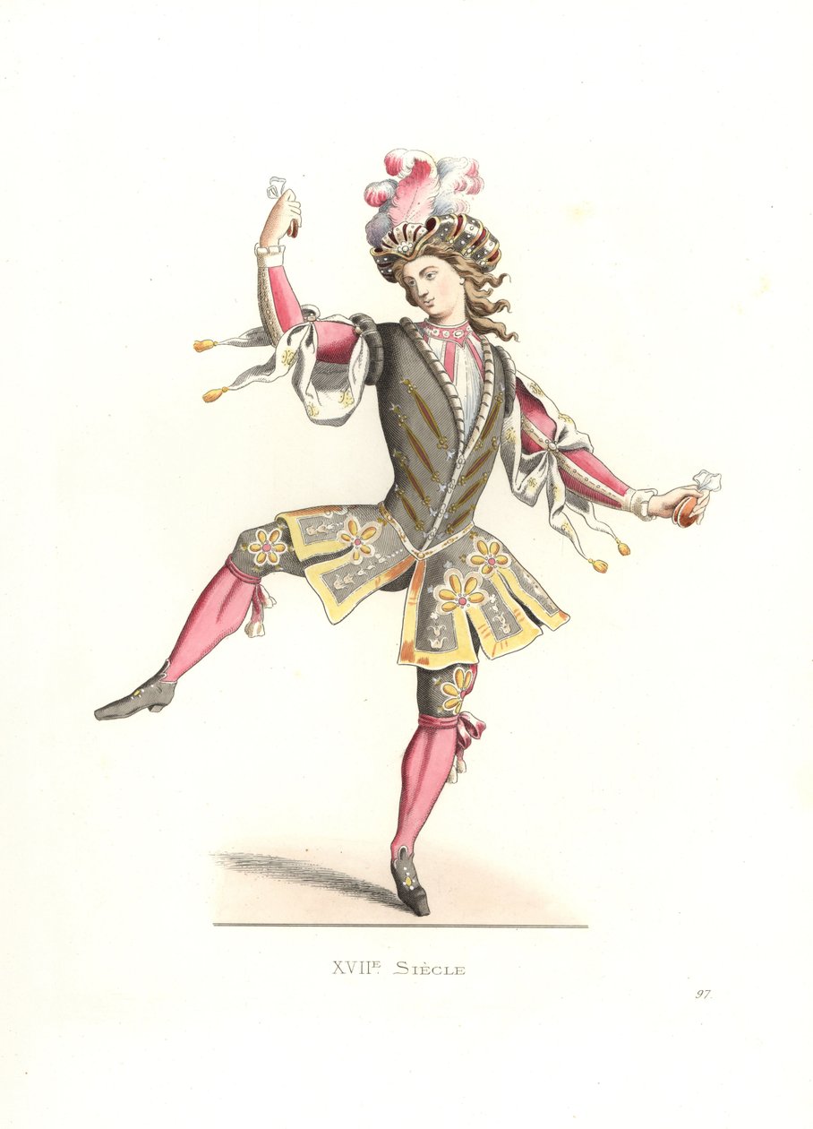 Homme français en costume de ballet - Edmond Lechevallier Chevignard