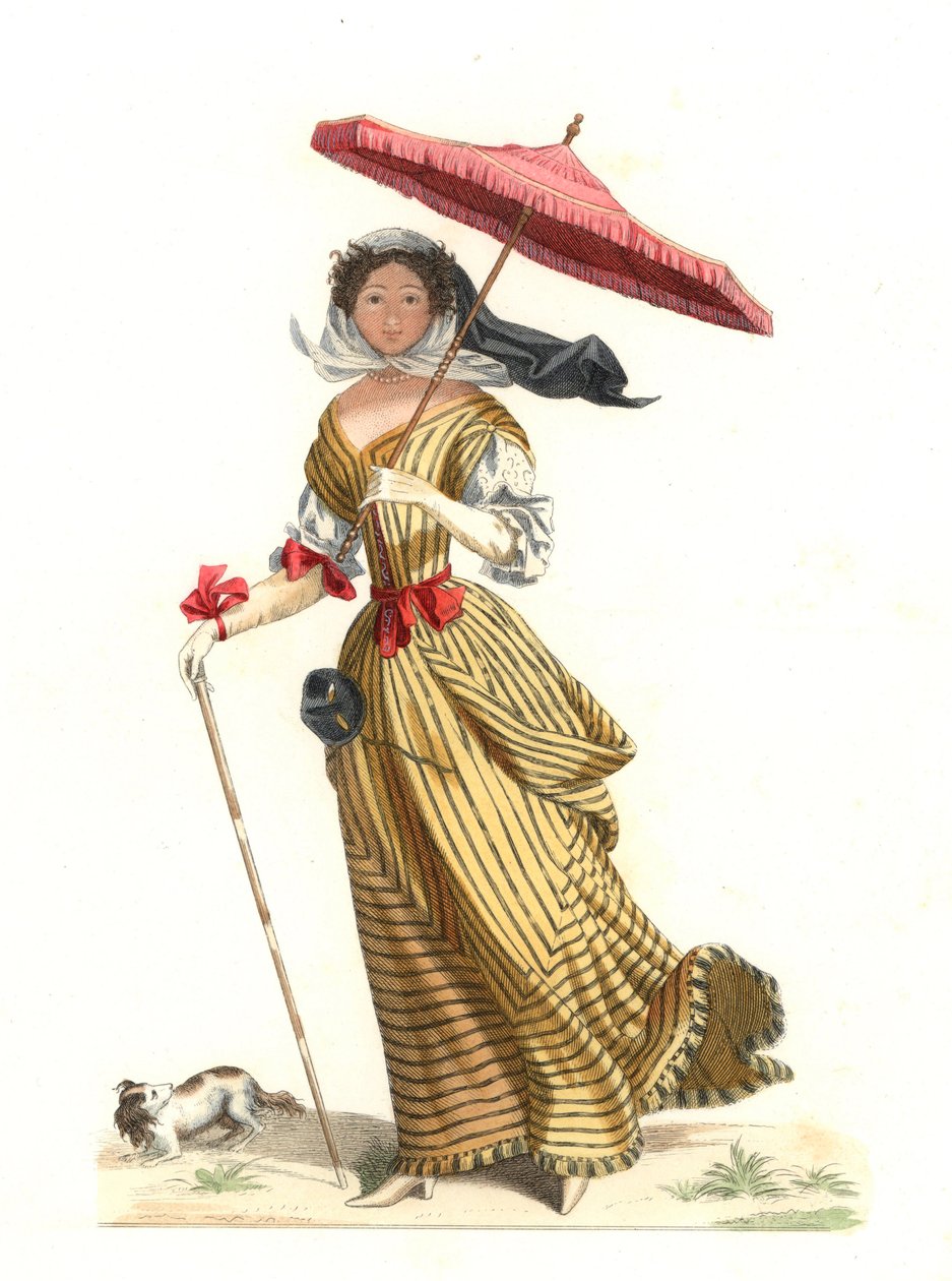 Femme française en robe d