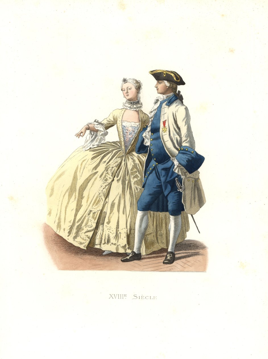 Officier et dame de qualité, France - Edmond Lechevallier Chevignard