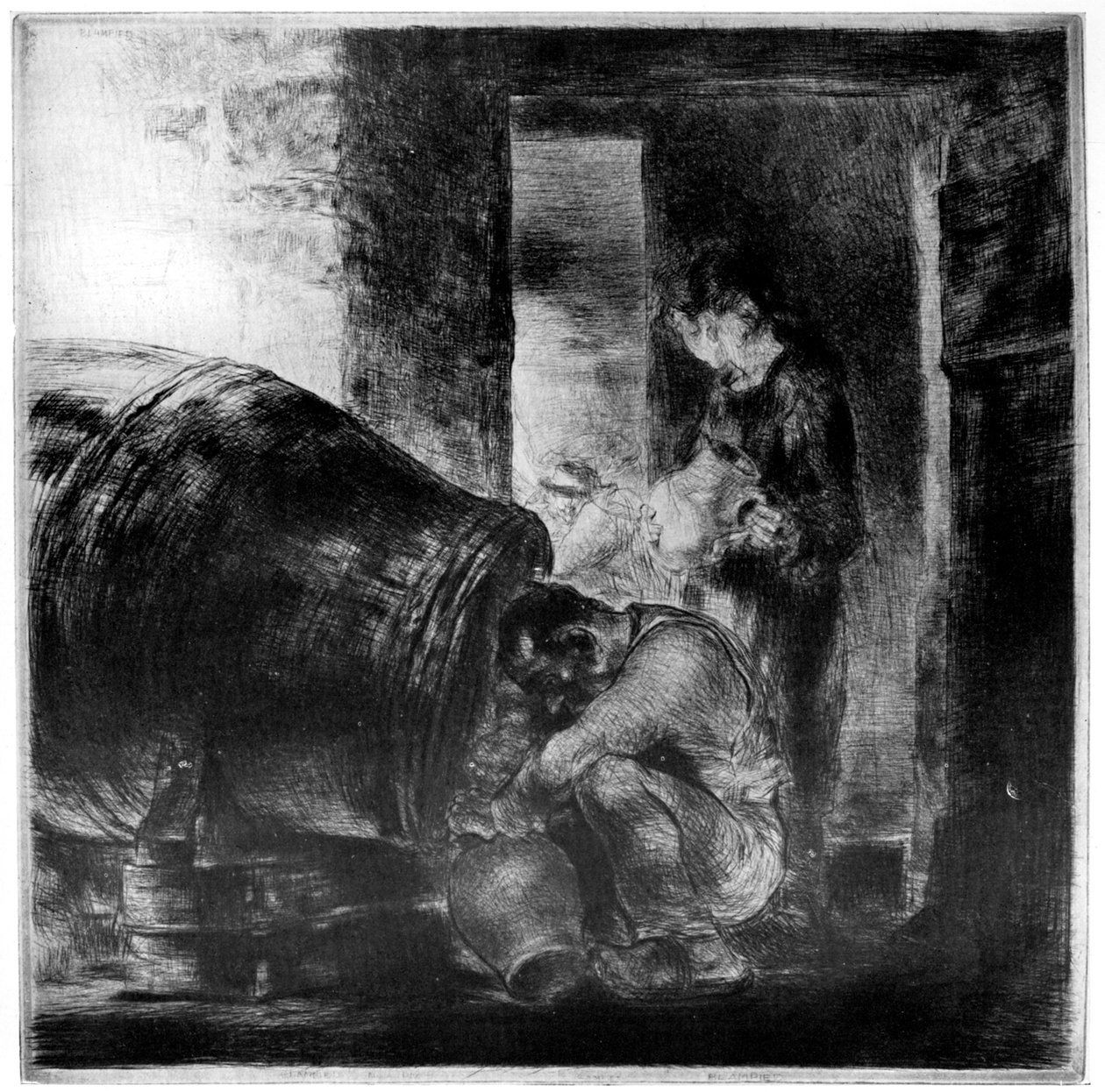 Le Tonneau de Cidre - Edmund Blampied