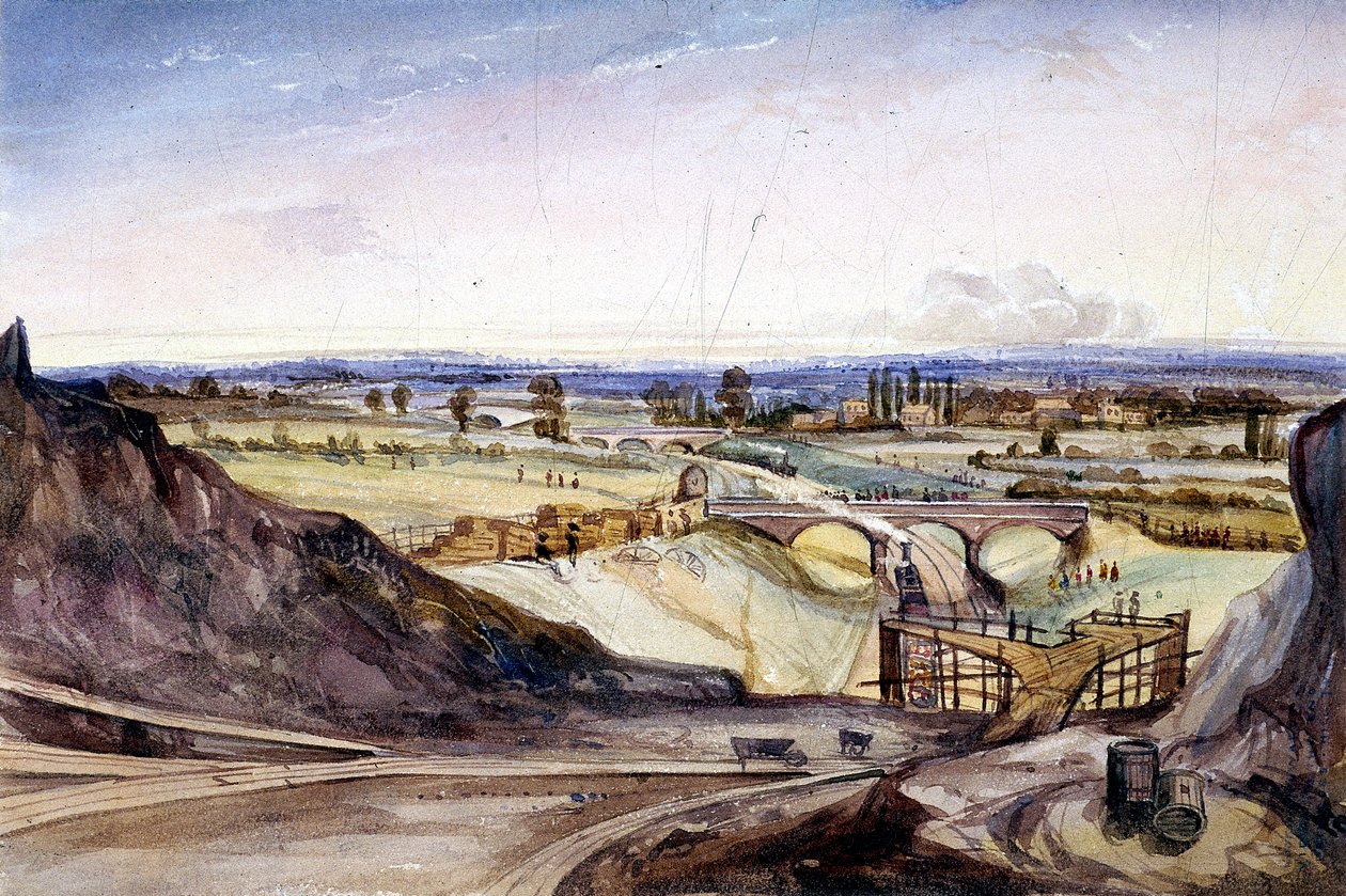 Vue générale de Hampstead, Londres, 1837 - Edmund Marks