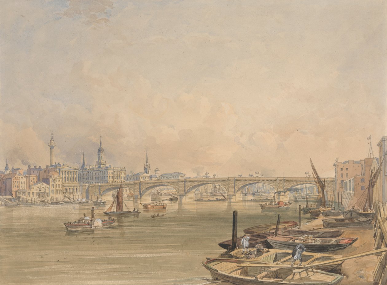 Vue du pont de Londres - Edmund Walker