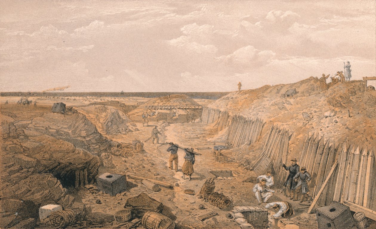 Fossé du bastion Du Mat, 1856 - Edmund Walker
