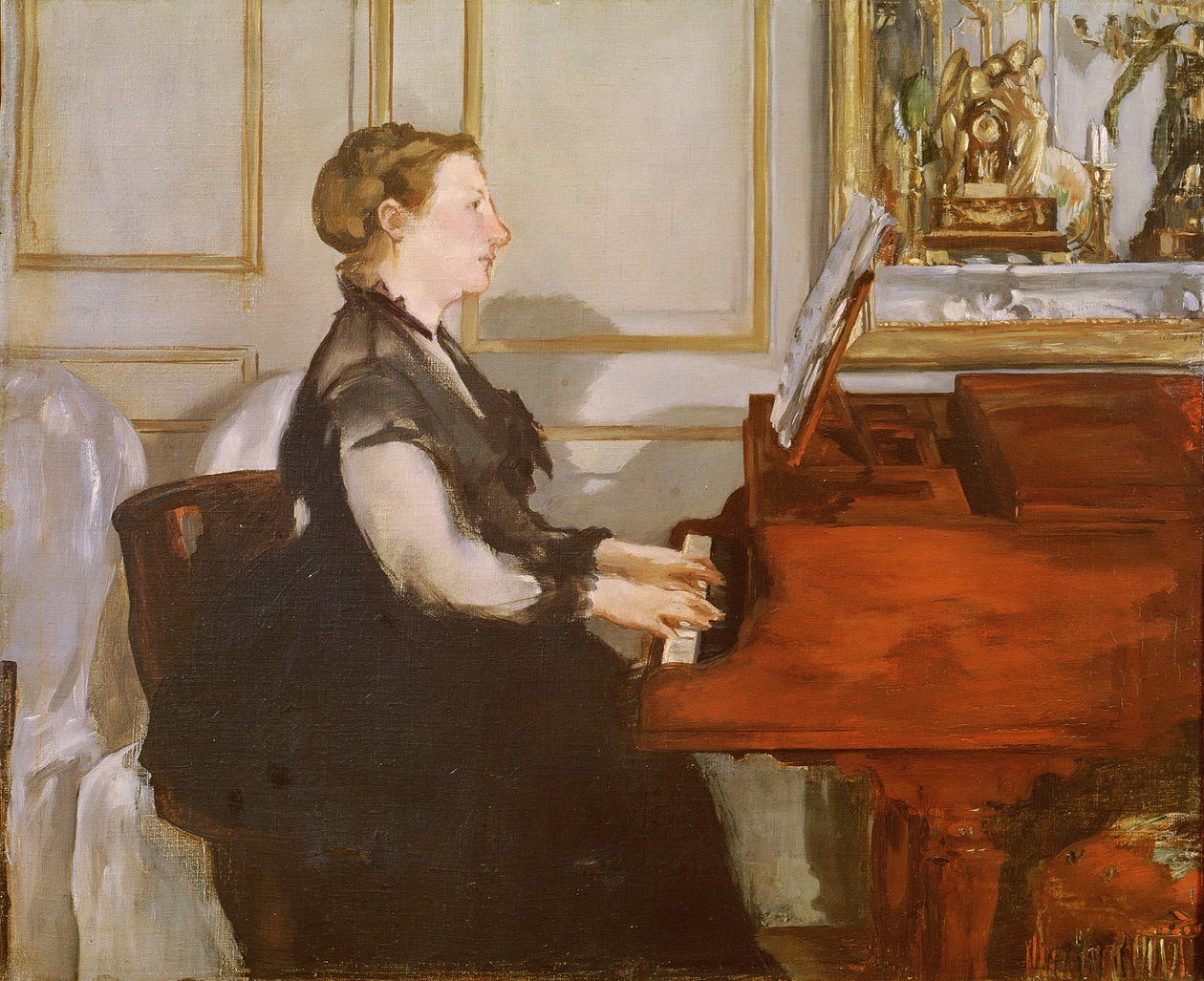 Madame Manet au piano, 1868 - Édouard Manet