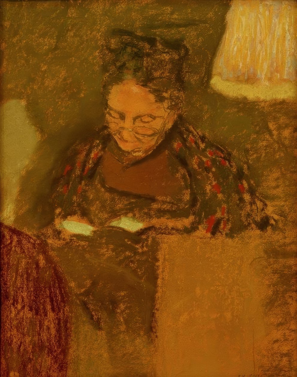 Madame Vuillard lisant à la lumière d