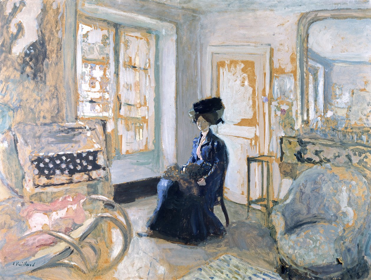 Modèle en robe bleue - Edouard Vuillard