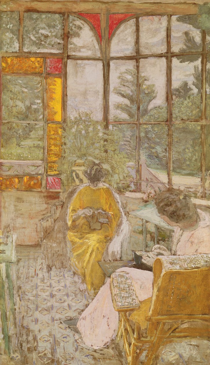 Deux femmes brodant sur une véranda, 1913 - Edouard Vuillard