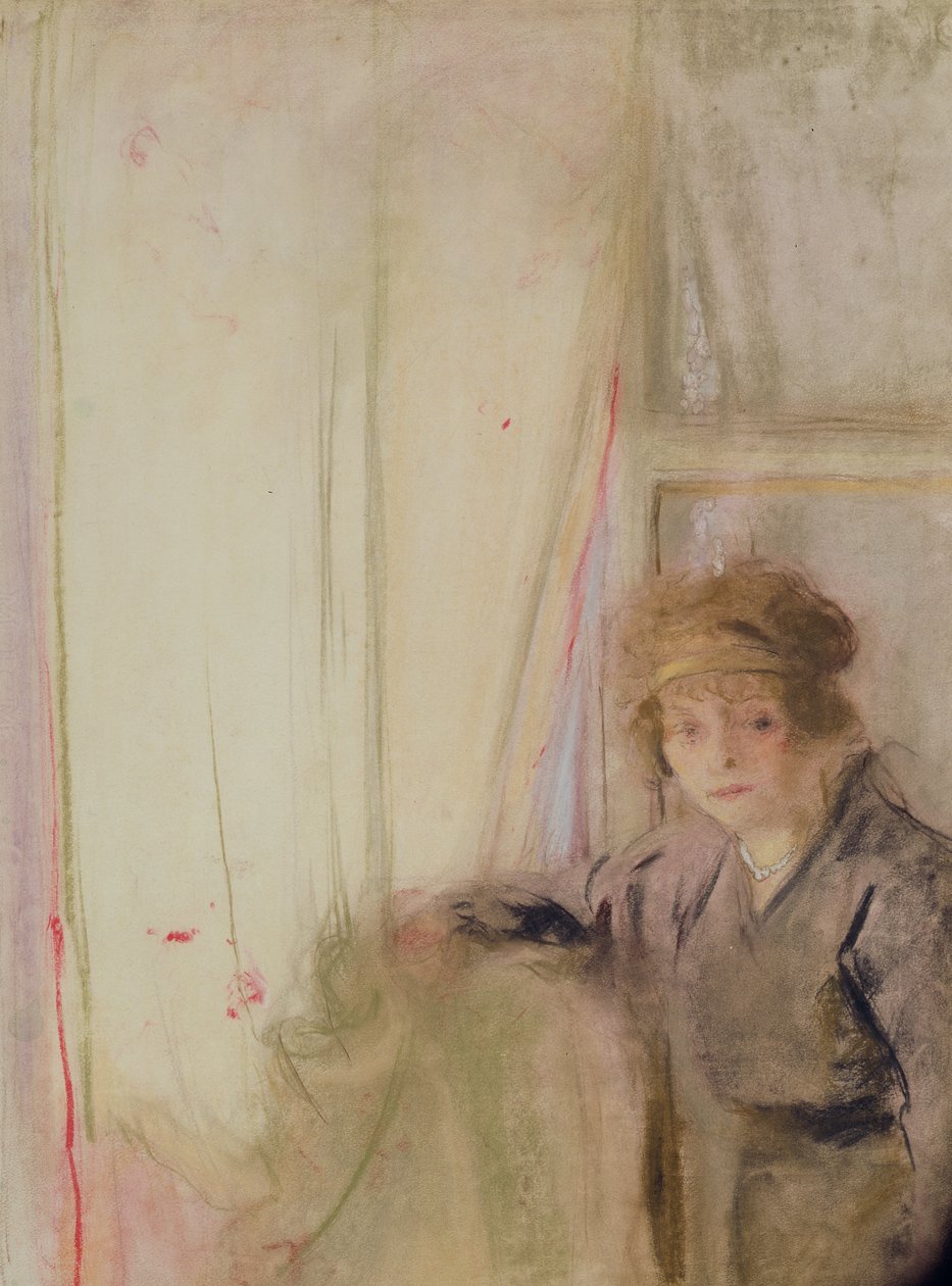 Femme appuyée à une fenêtre - Edouard Vuillard