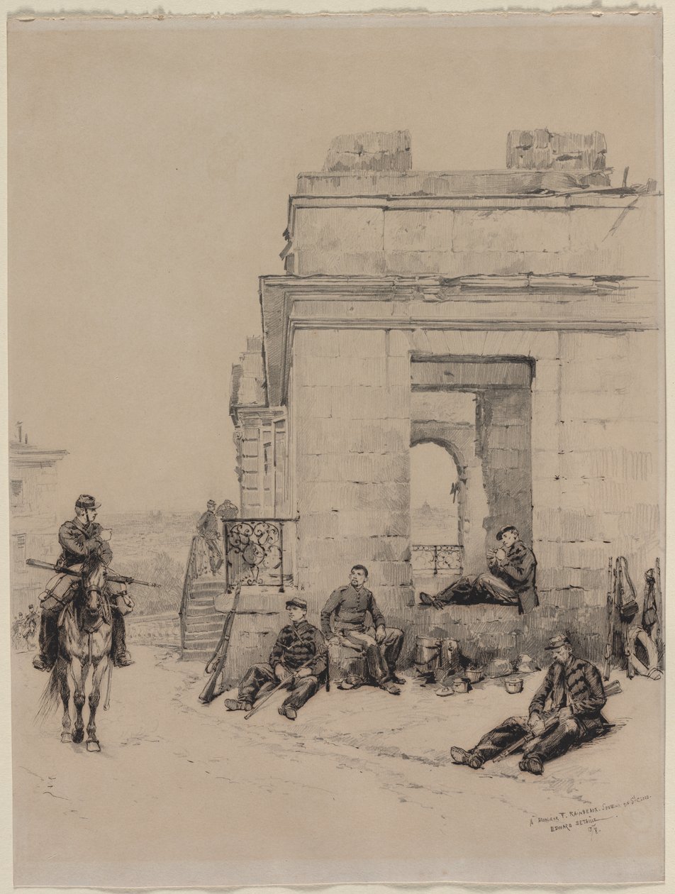 Soldats au repos (recto) - Edouard Detaille