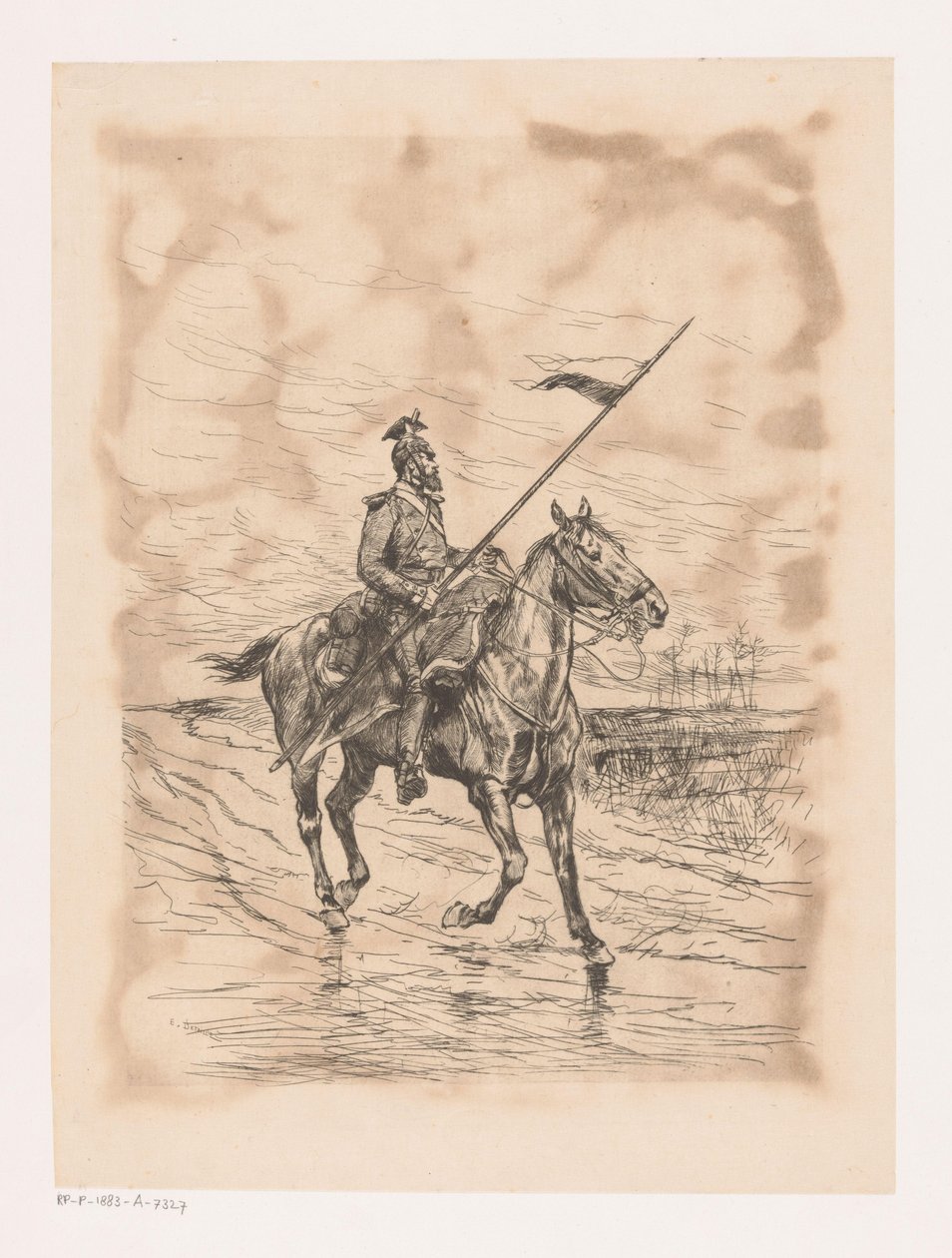 Uhlan par temps orageux - Edouard Detaille