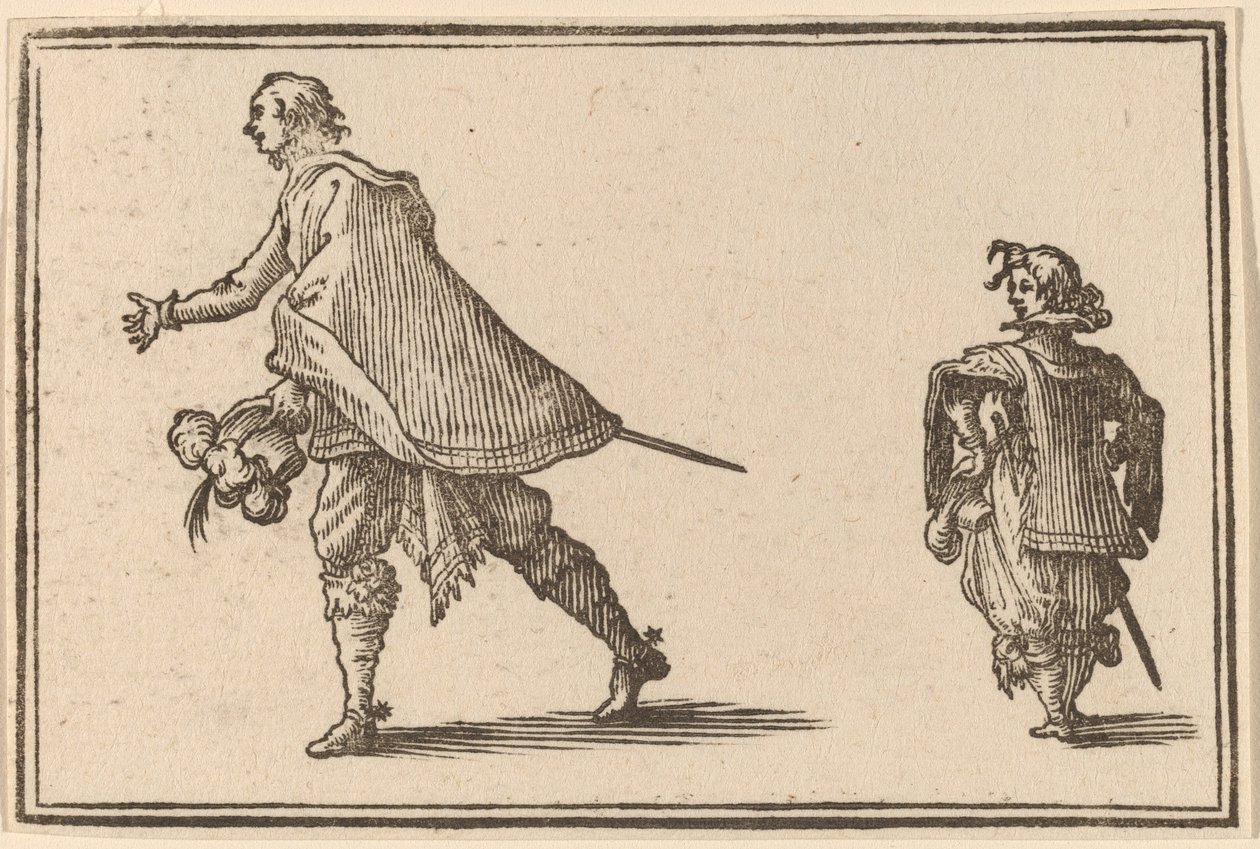 Gentleman et son page - Edouard Eckman after Jacques Callot