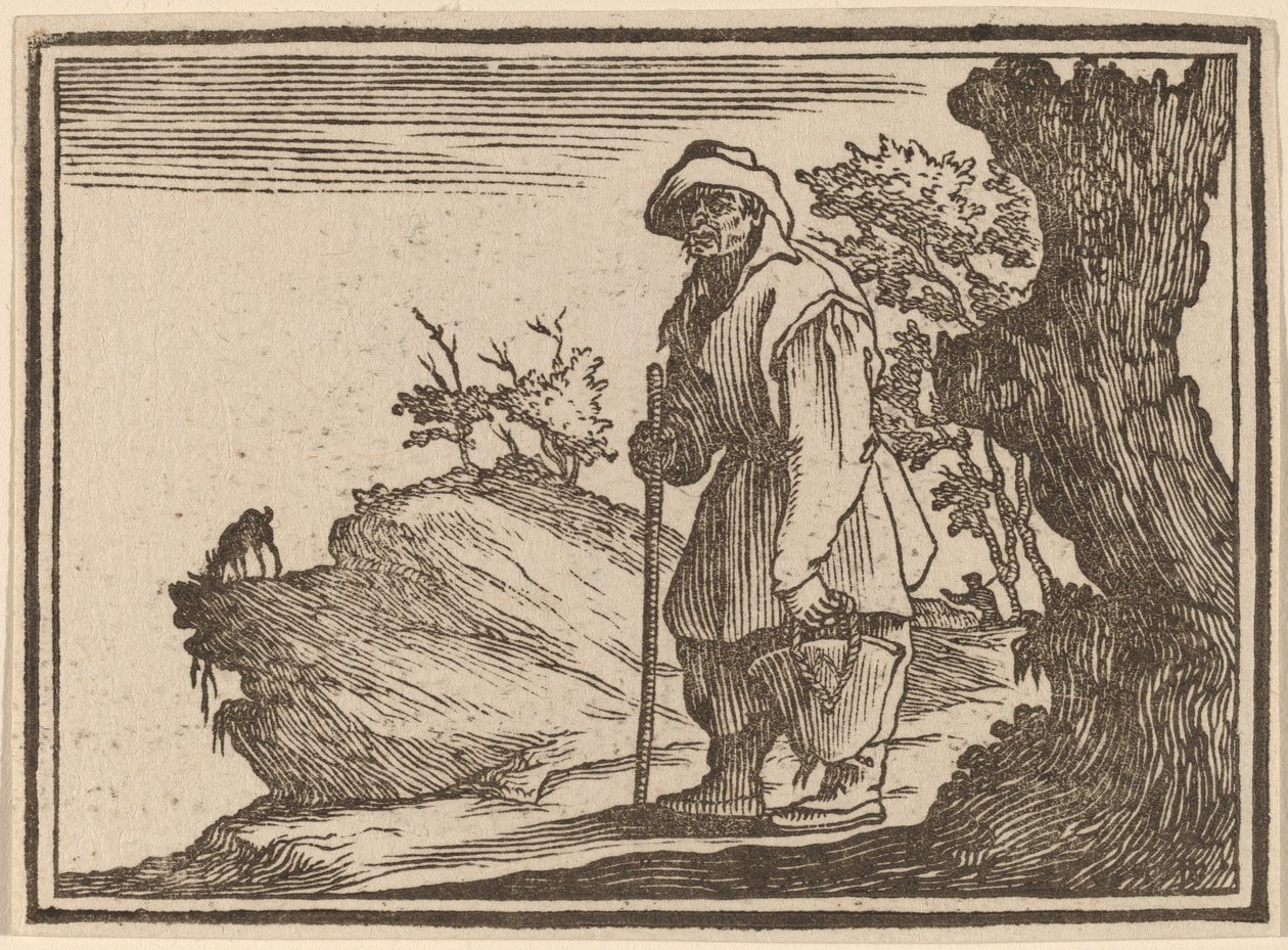Paysanne avec un sac - Edouard Eckman after Jacques Callot