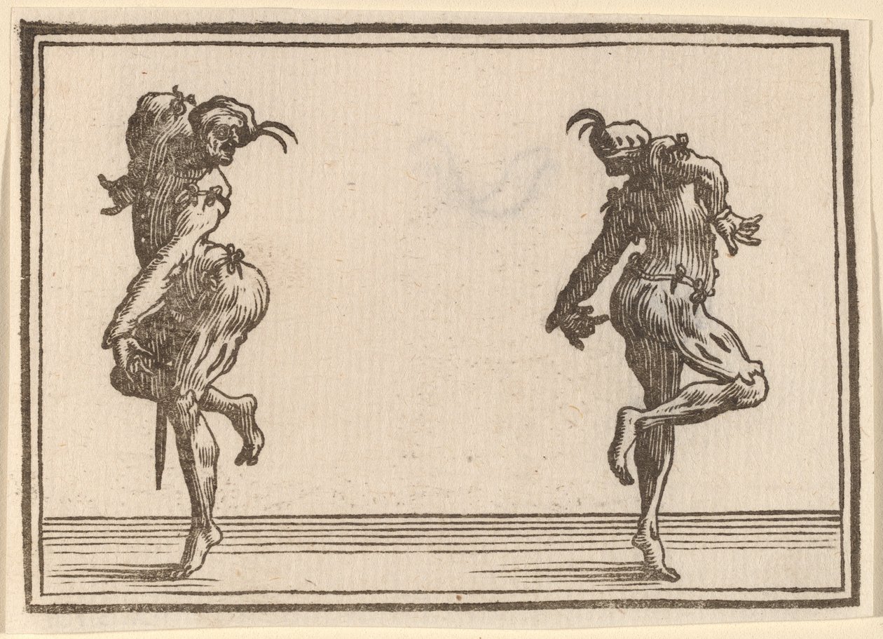 Deux pantalons dansant - Edouard Eckman after Jacques Callot