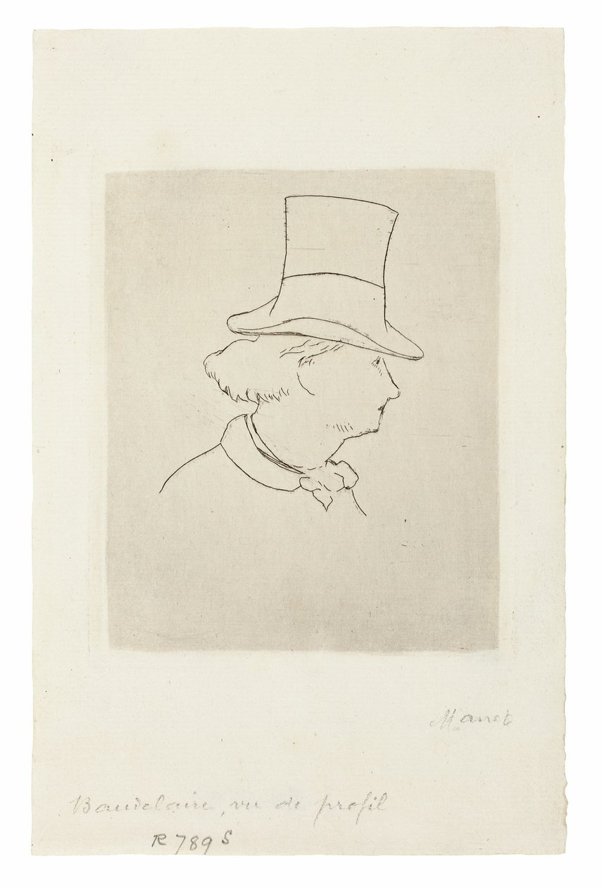 Charles Baudelaire, de profil II - Édouard Manet