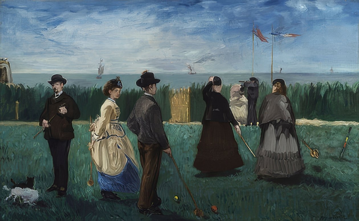 Le jeu de croquet à Boulogne - Édouard Manet