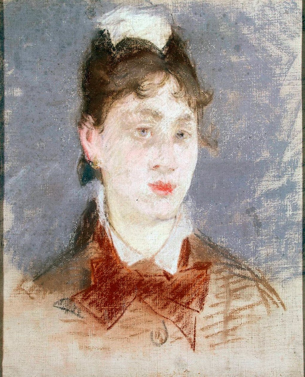 Fille avec un col ailé, vers 1880 - Édouard Manet