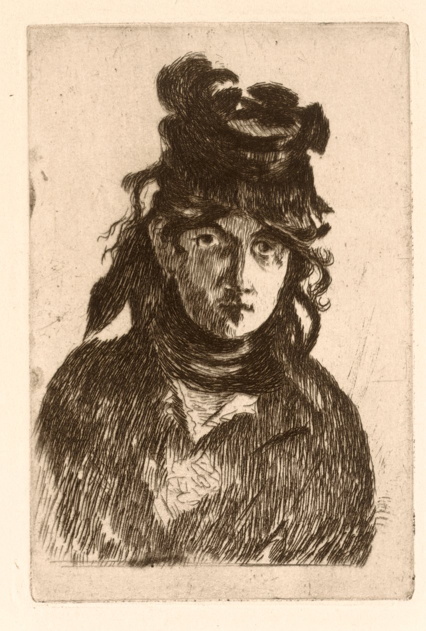 Portrait de Berthe Morisot - Édouard Manet