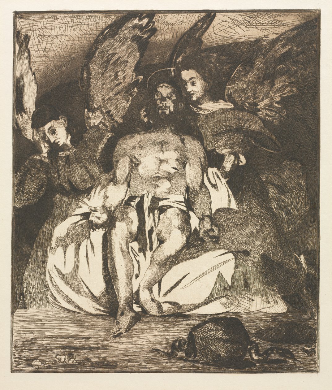 Le Christ mort avec des anges - Édouard Manet