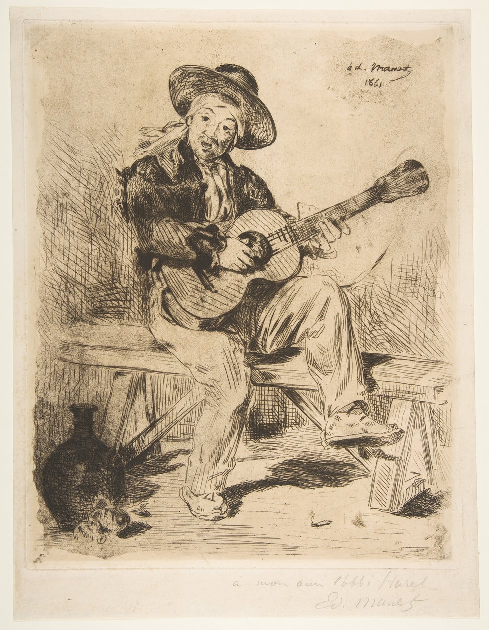 Le chanteur espagnol Le Guitarrero, 1861-62 - Édouard Manet