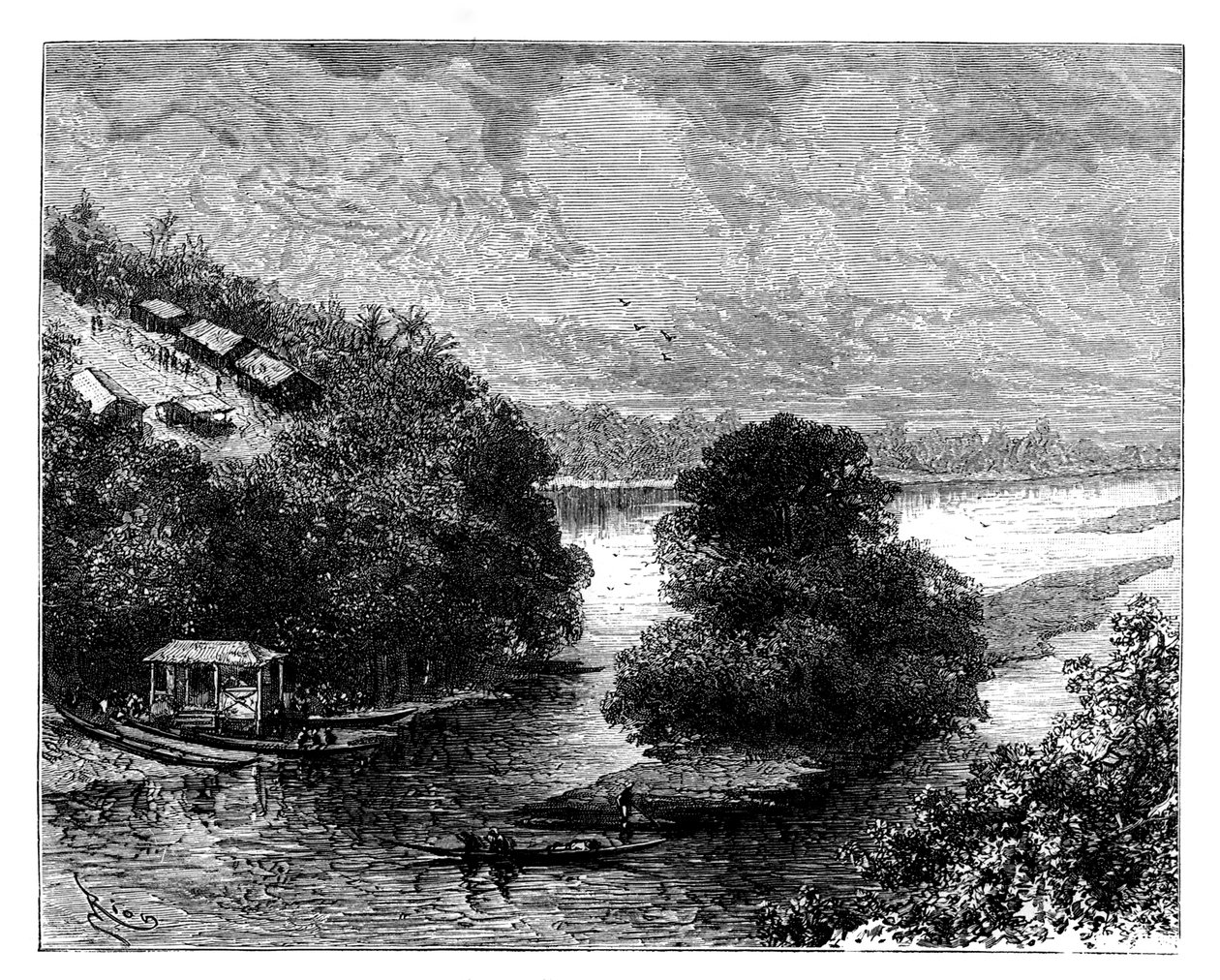 LOgooue, Congo, Afrique, 19e siècle - Edouard Riou