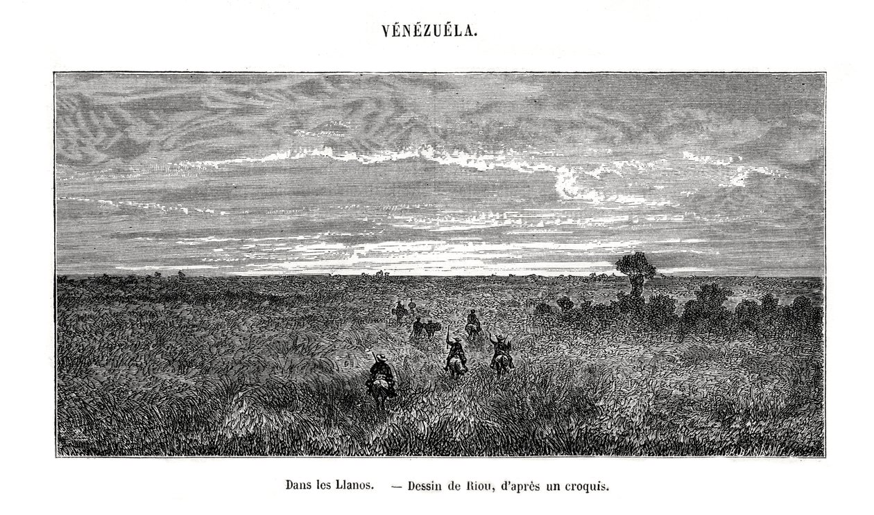 Los Llanos, Venezuela, 19e siècle - Edouard Riou