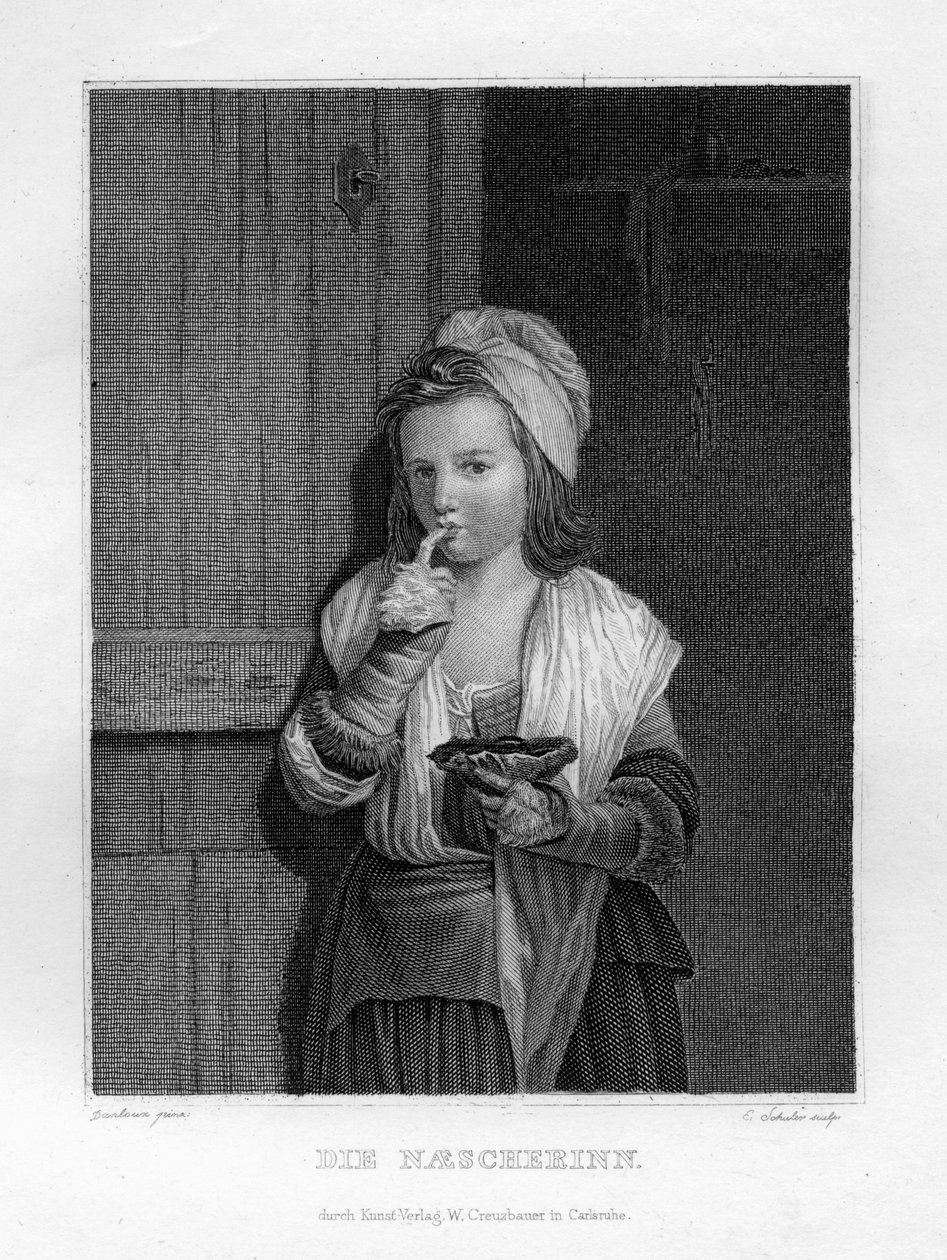 Fille mangeant - Edouard Schuler