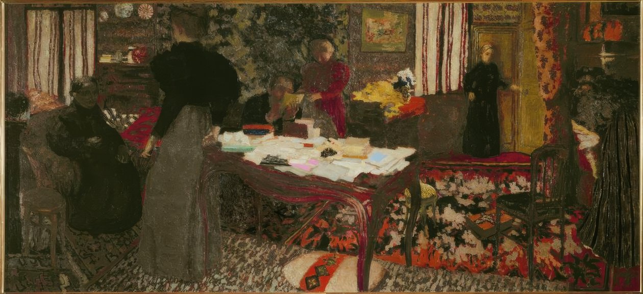 Grand intérieur avec six personnages - Edouard Vuillard