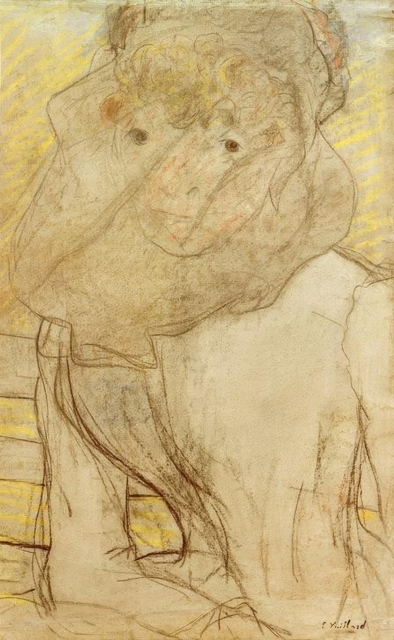 Jeune femme à la violette - Edouard Vuillard