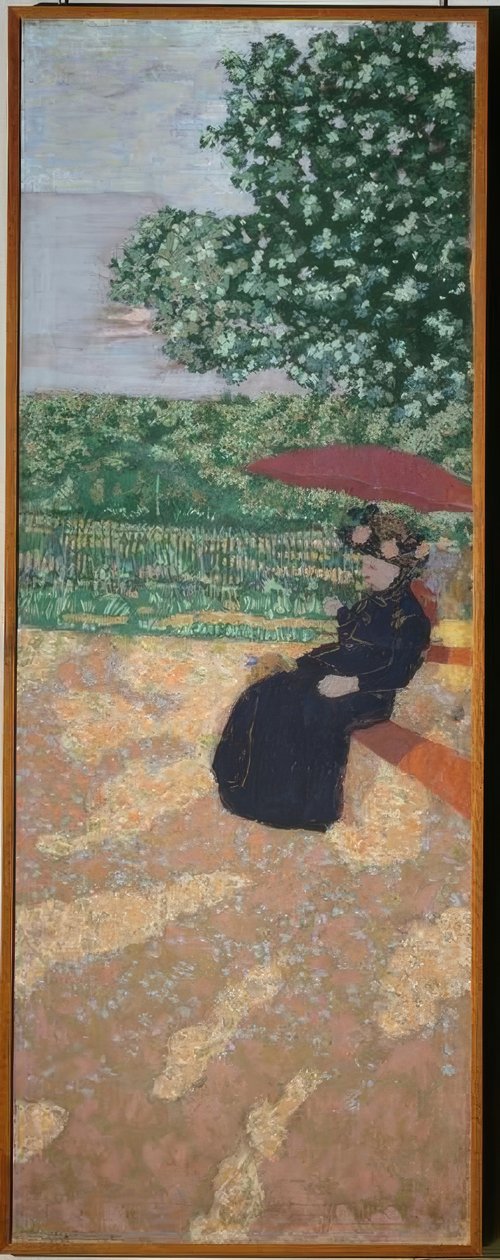 Parc à Paris : Femme en noir - Edouard Vuillard