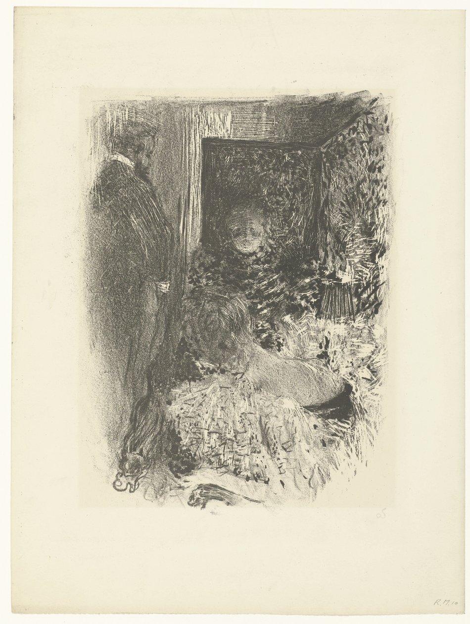 Deux femmes et un homme dans un intérieur éclairé - Edouard Vuillard