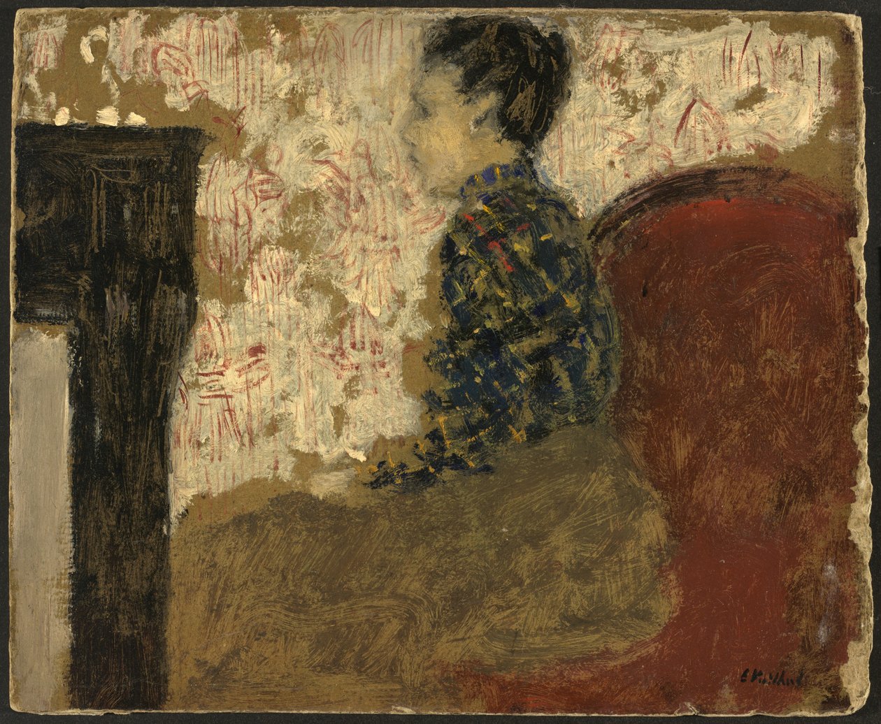 Femme assise près du foyer - Edouard Vuillard