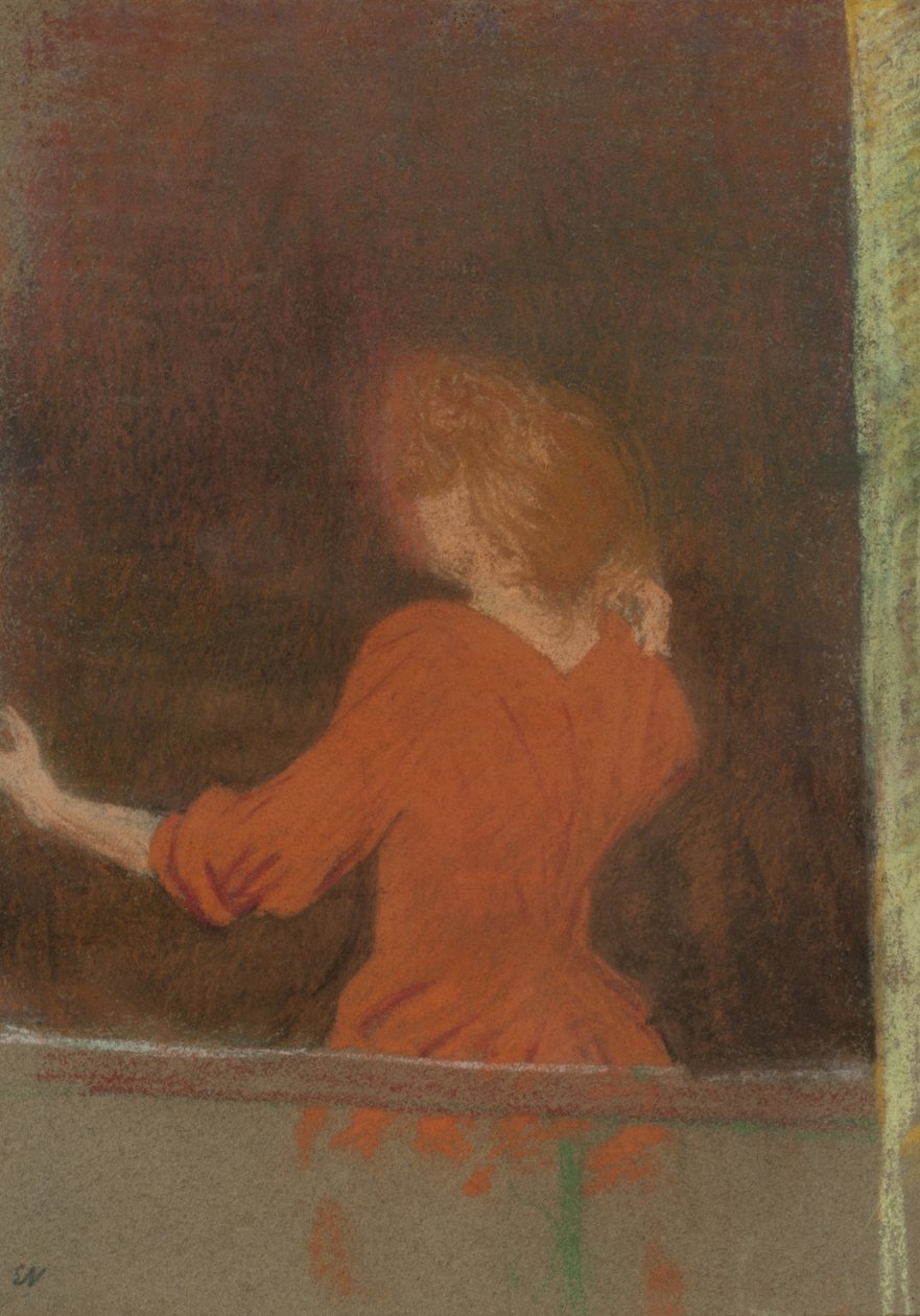 Femme en rouge, vers 1890-91 - Edouard Vuillard