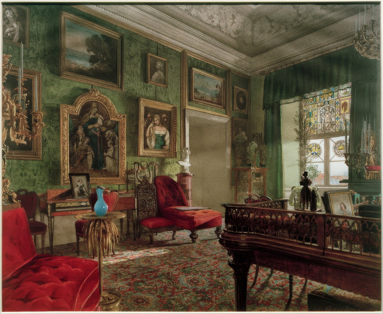 Chambre verte au château de Berlin - Eduard Gärtner
